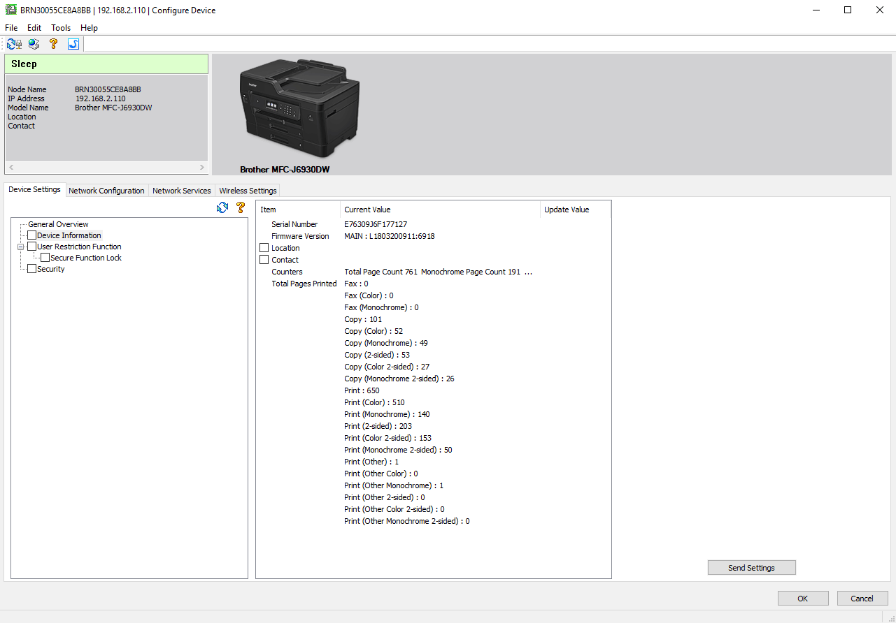 bradmin professional 3 configure device
