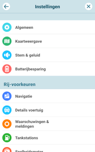 Waze - nieuwe UI menu