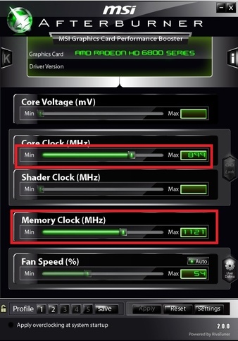 Afterburner tweak enabled
