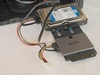 Detail definitieve montage SSD en hard disk
