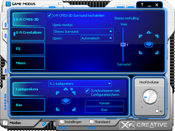 Creative X-Fi instellingen