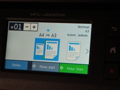 Display Copy A4 naar A3 dialoog