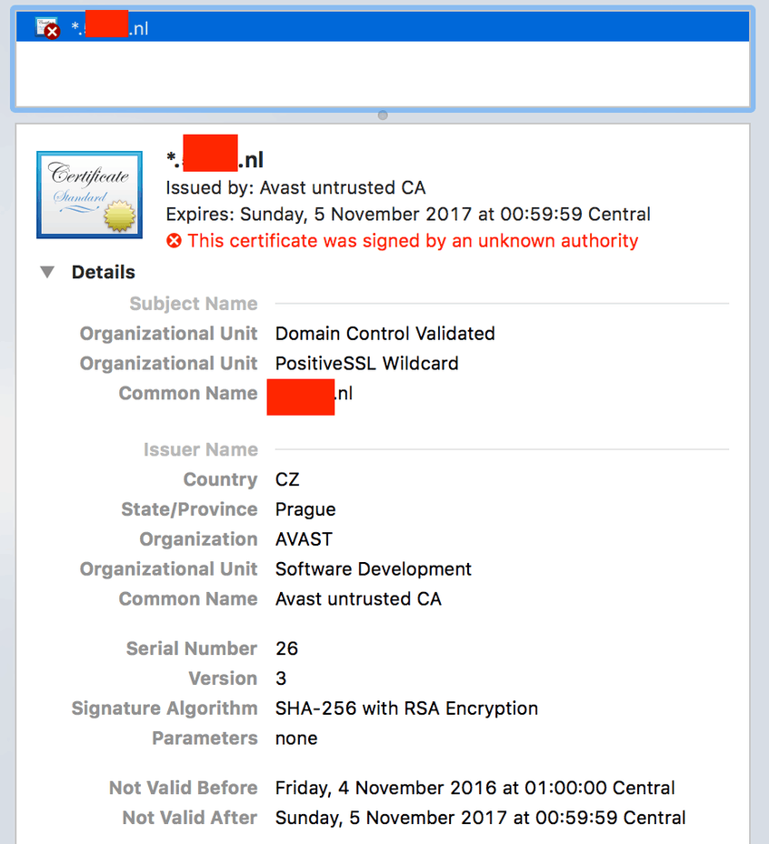 chrome ssl error