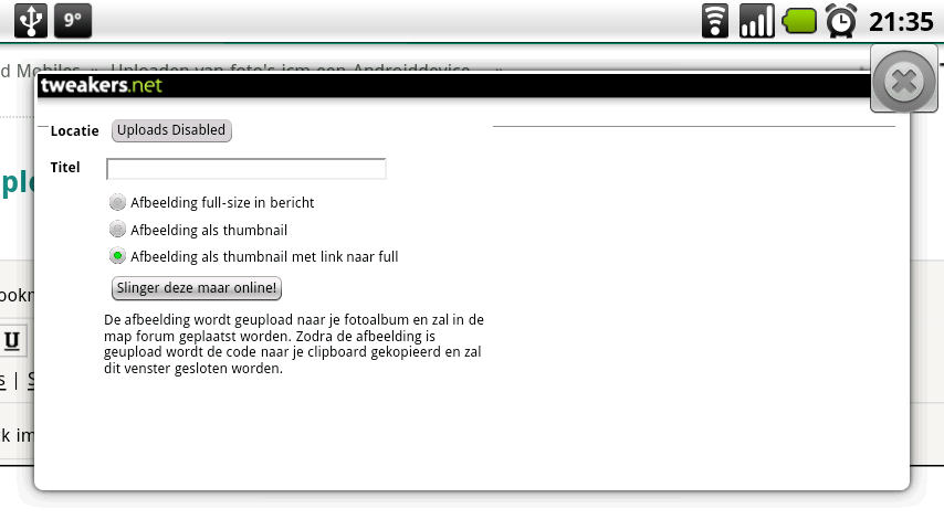 Bestanden op android uppen