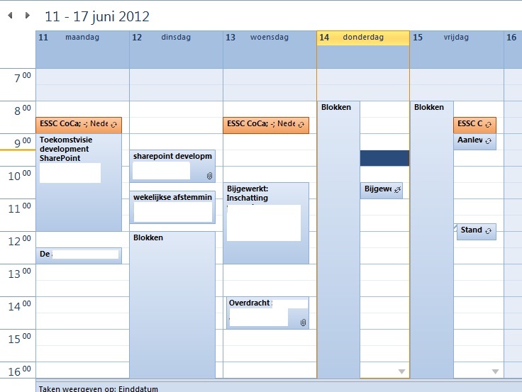 Outlook agenda