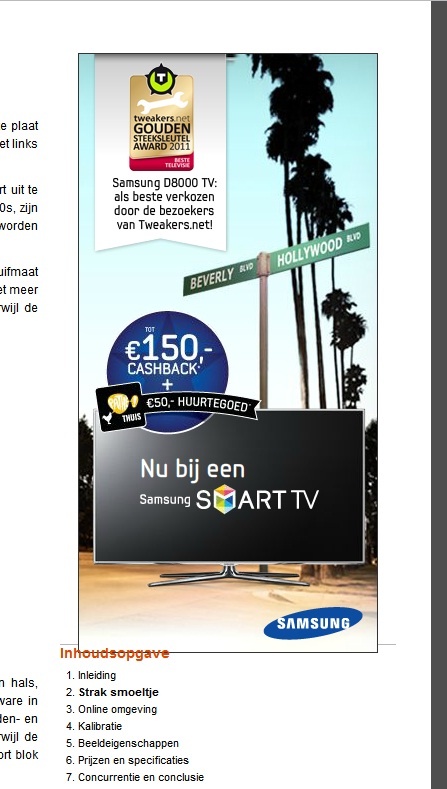 Samsung banner te hoog