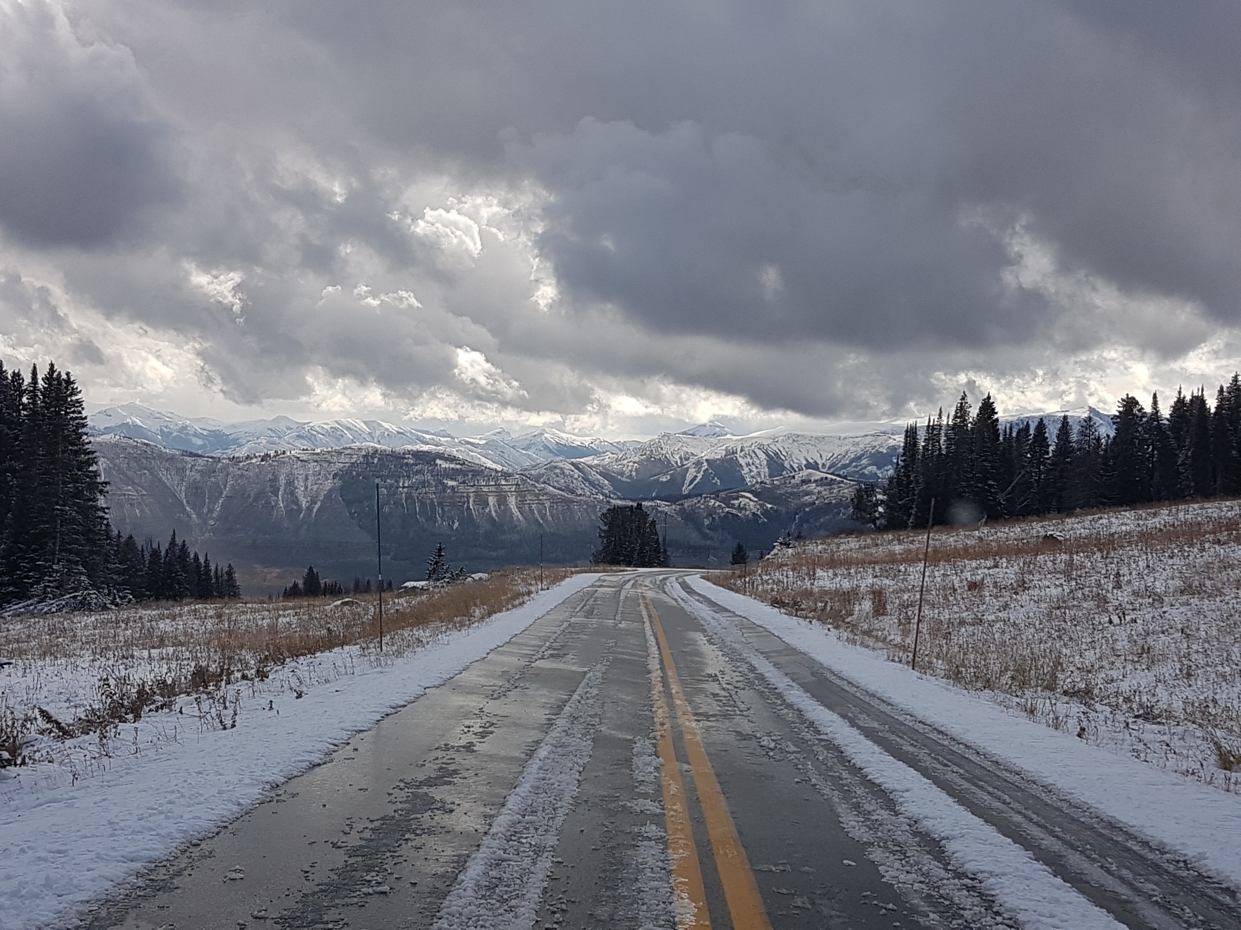 Sneeuw in Yellowstone