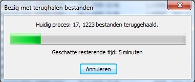 Recuva in process Recuva in process