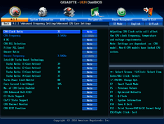 Classic mode – MIT Advanced Frequency – Advanced CPU core