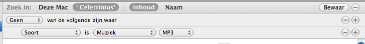 Zoeken op alles wat geen mp3 is