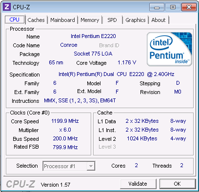 SS4200 Pentium E2220 EIST