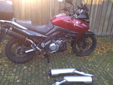 V-strom nieuwe uitlaat