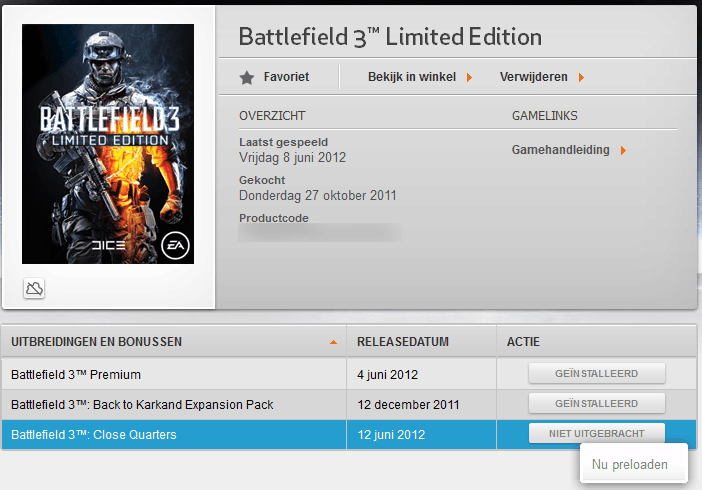 Close Quarters release 12 juni