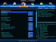 Classic mode – BIOS Features