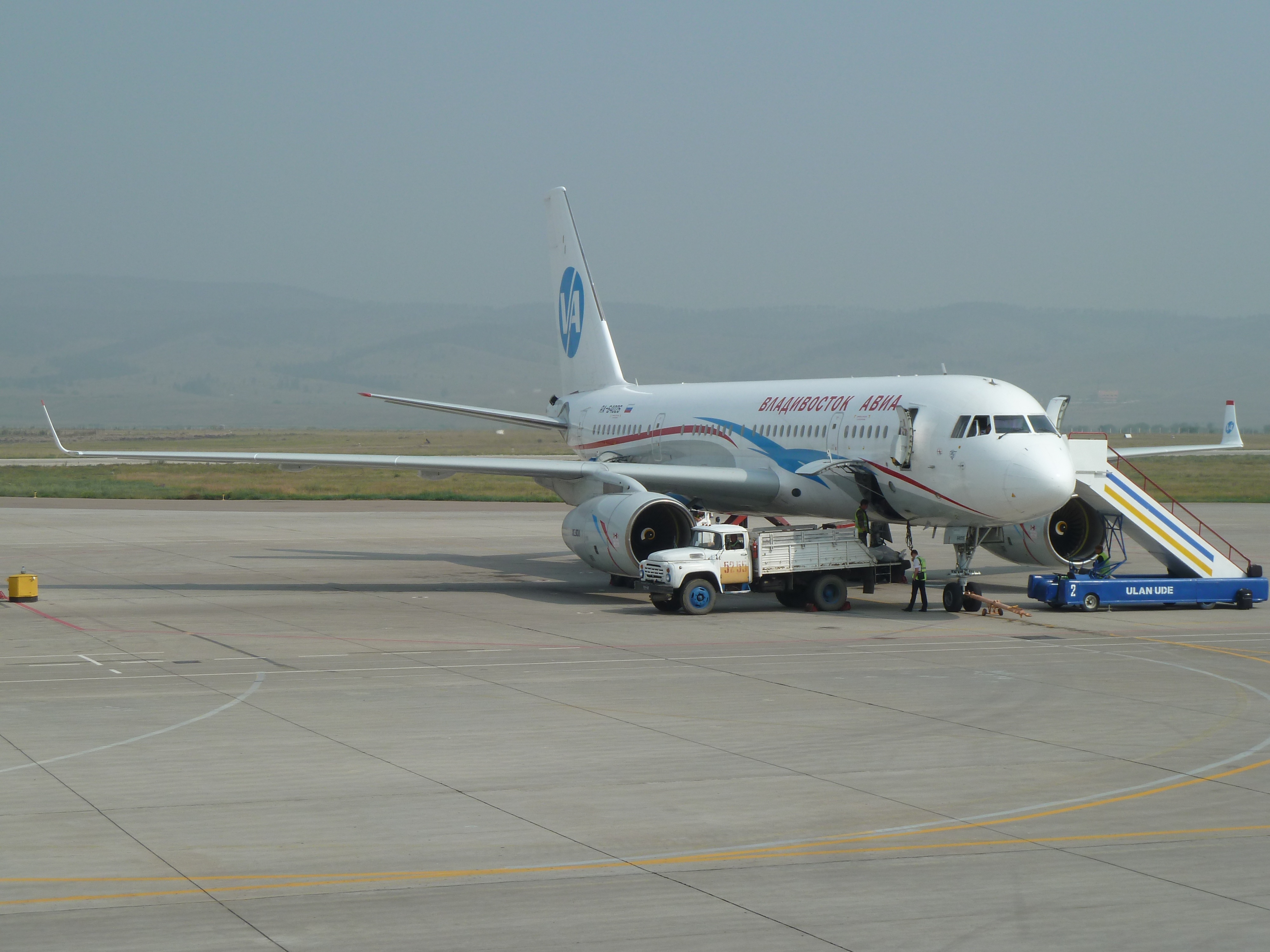 Ty-204 Vladivostok Air at Ulan-Ude airport