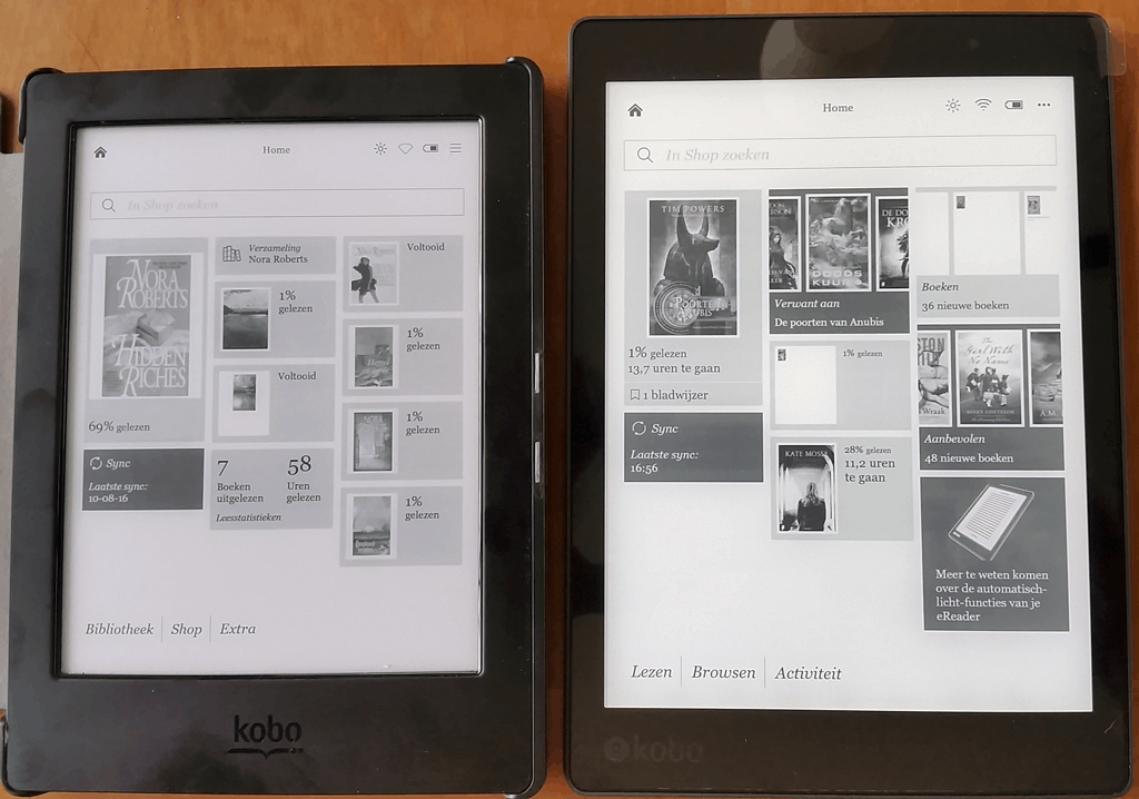 Kobo H2O en Aura One Kobo H2O en Aura One