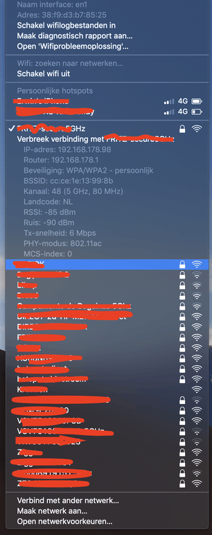 Wifi info