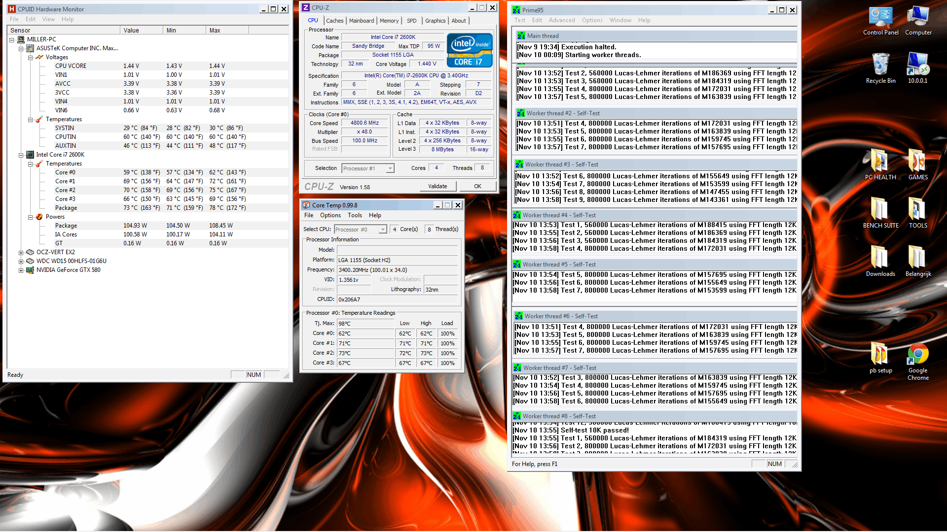 2600k @ 4800mhz 12u+ prime95 2600k @ 4800mhz 12u+ prime95