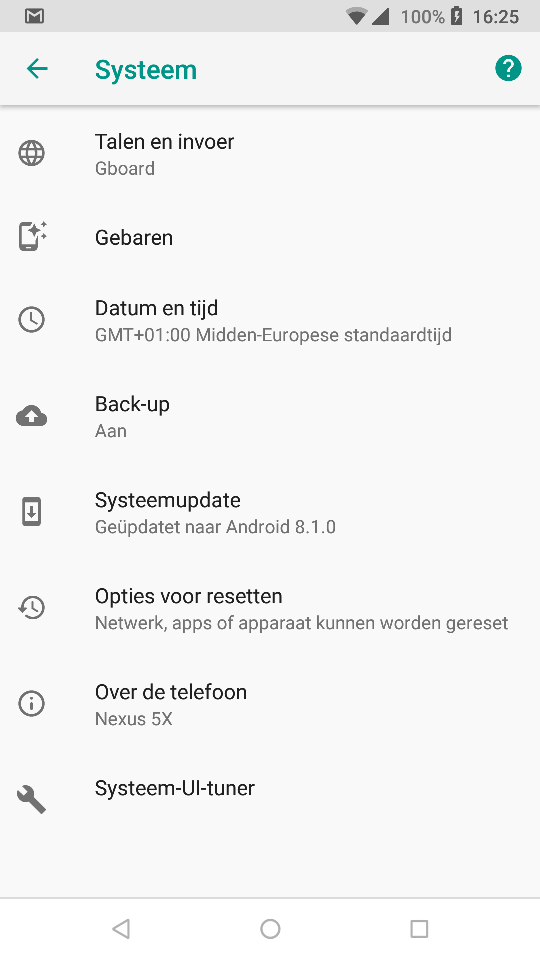 LG Nexus 8.1.0