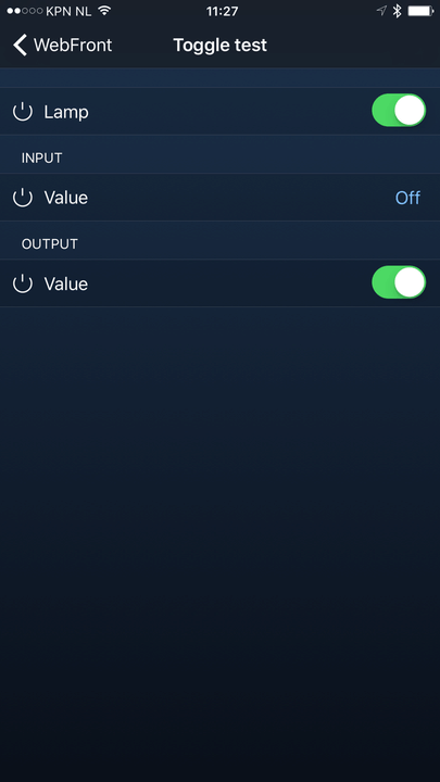 Toggle test: webfront app