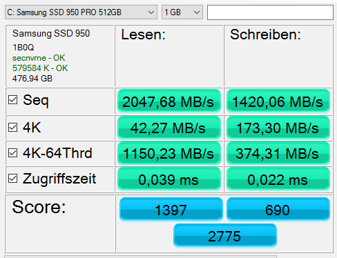 benchmark3 950 PRO