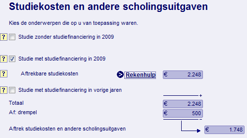 Studiekosten min drempel