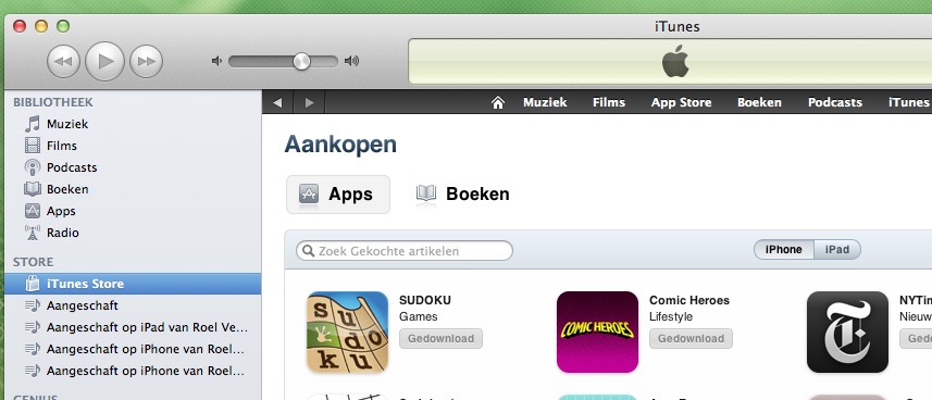Apps en Boeken, geen Muziek Apps en Boeken, geen Muziek