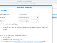 yadis synology nfs rechten