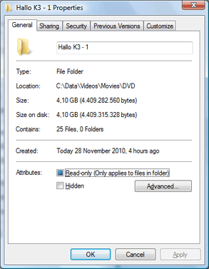 DVD Folder-size DVD Folder-size