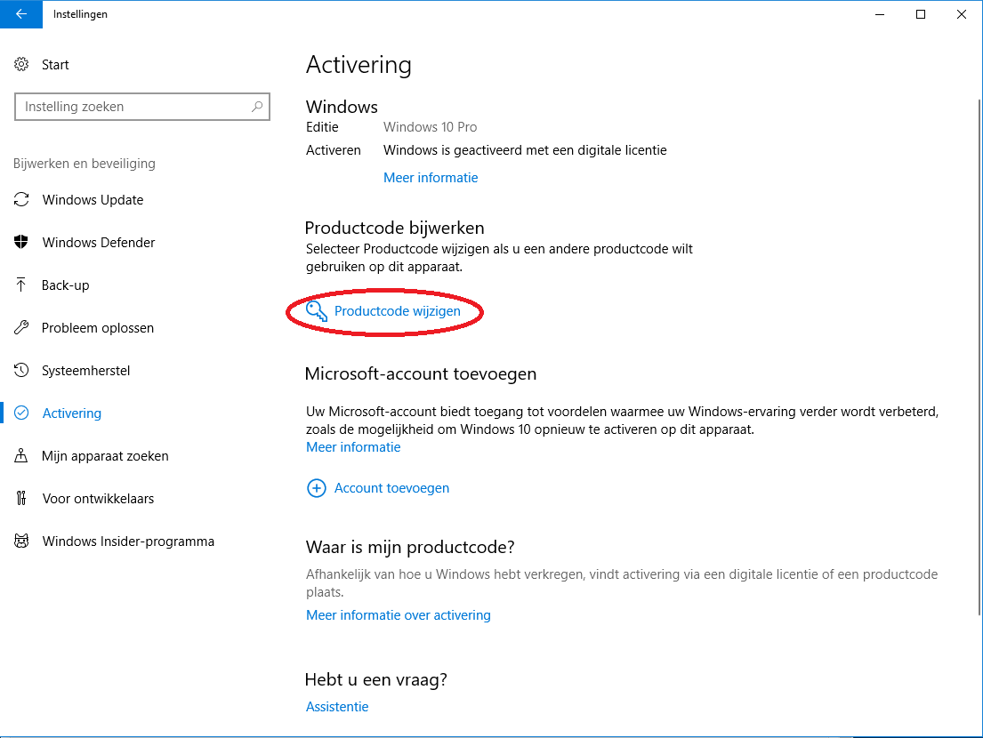 Windows activering