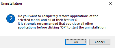 Brother Uninstall dialoog