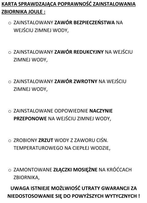 Checklist Joule Checklist Joule