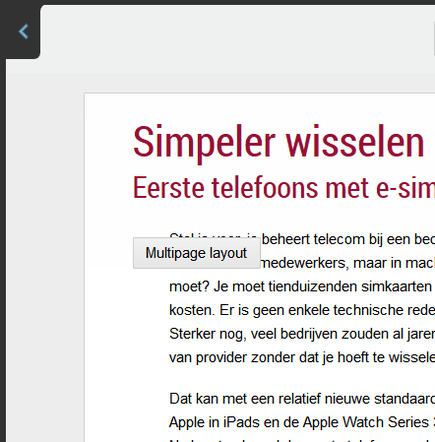 singlemultipagelayoutknop