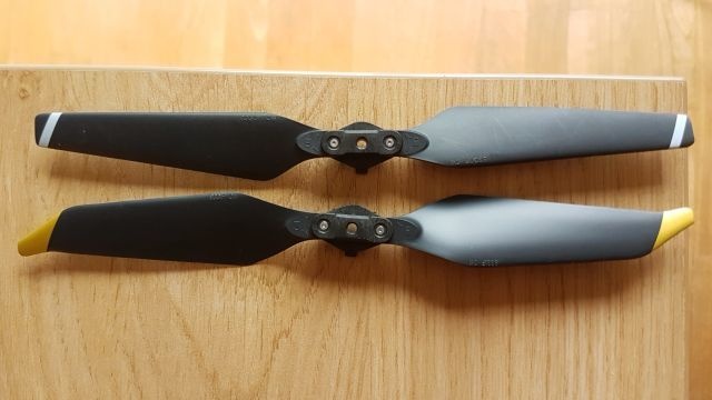 DJI Mavic Pro - Normal and low-noise propellers (8330 vs 8831)