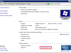 Windows 2008 R2 Change Key