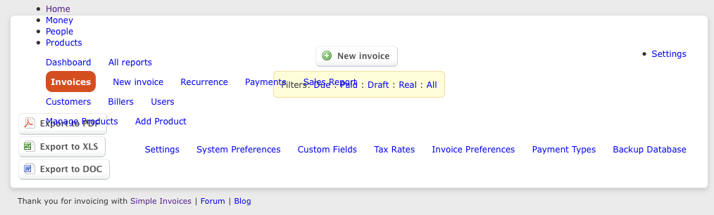 Simple Invoices op Mac