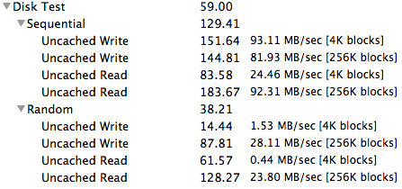 750GB HDD xBench