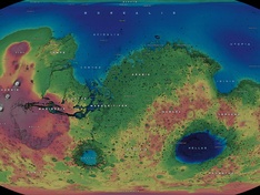 Mars hoogtemap