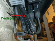 2 x Y-adapter voor splitsing vermogen