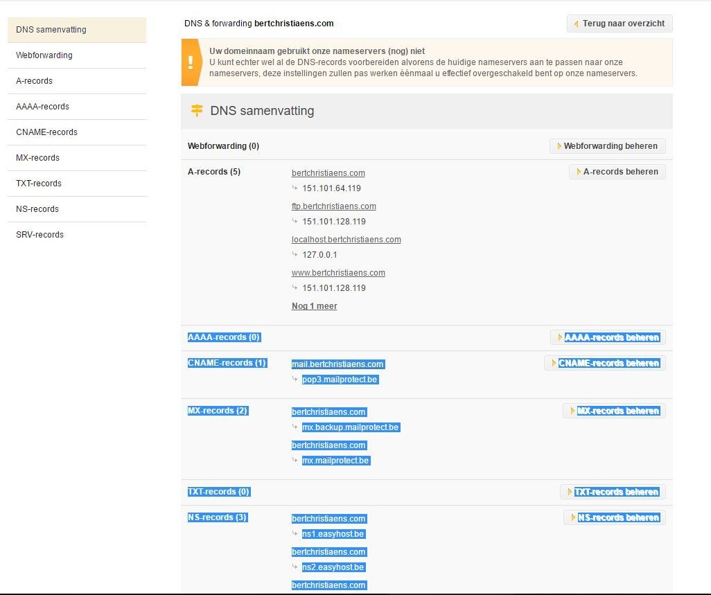 Easyhost melding