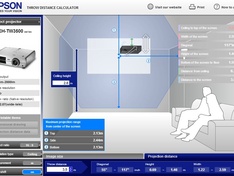 Epson TW3200 Throw Distance