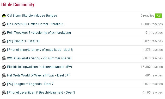 Uit de Community - tweaked