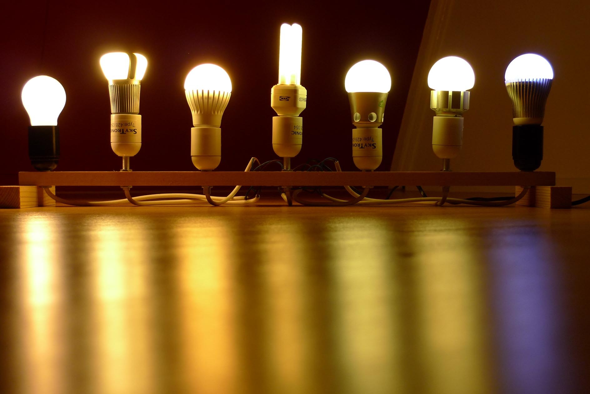 Lampen kort aan