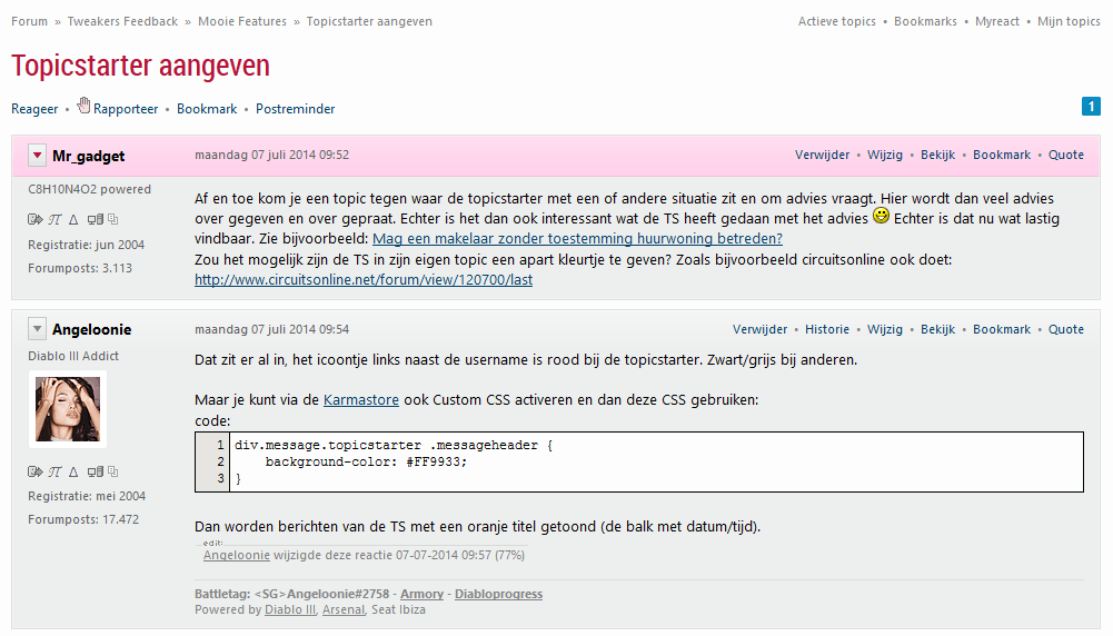 Topicstarterkleur