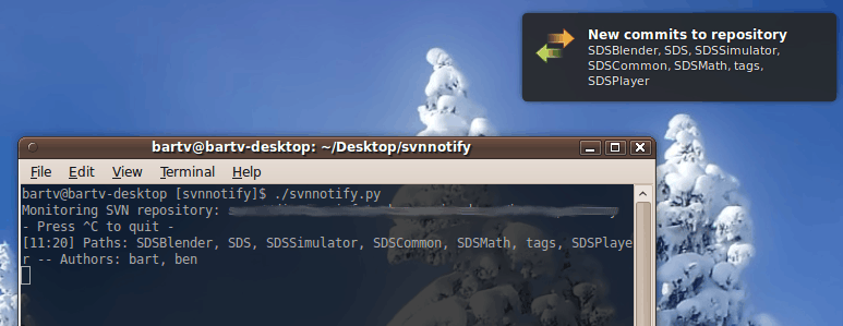 Svnnotify in Karmic Svnnotify in Karmic