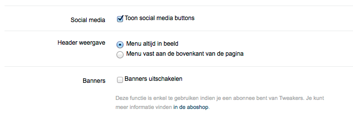 Fixed header setting