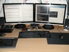 Schermen van desktop van voren