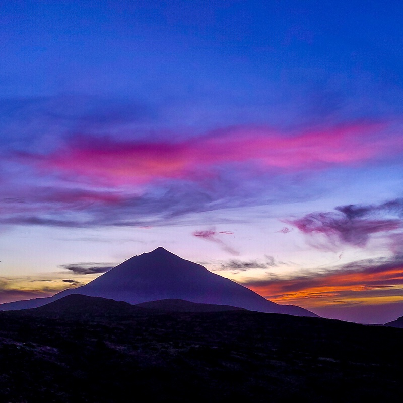 Teide bij ondergaande zon