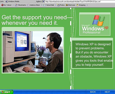 Windows XP op PowerMac reclamedingetje