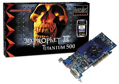 Hercules 3D Prophet III Titanium 500 doos & kaart